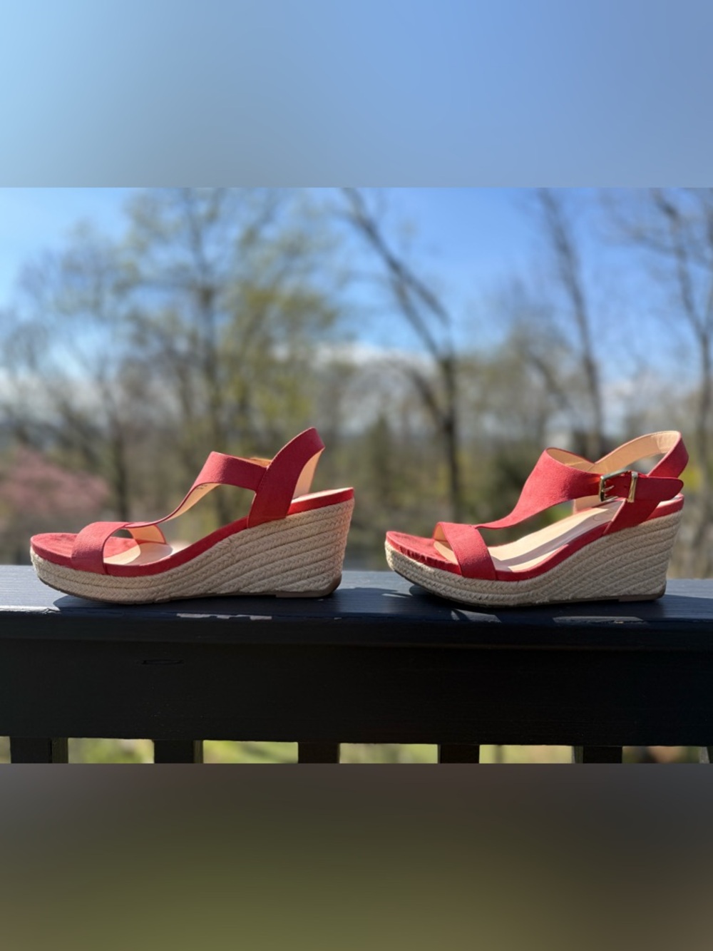 Kenneth Cole Reaction Coral Espadrille Wedge Sandals